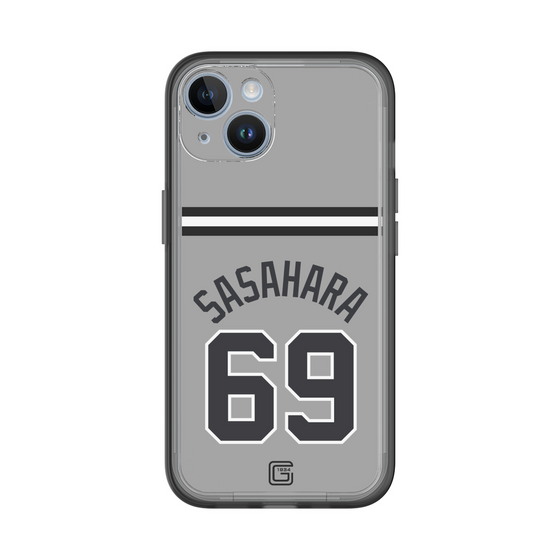 スリムプロテクションプレミアムケース［ 読売ジャイアンツ - #69 SASAHARA - ビジター ］