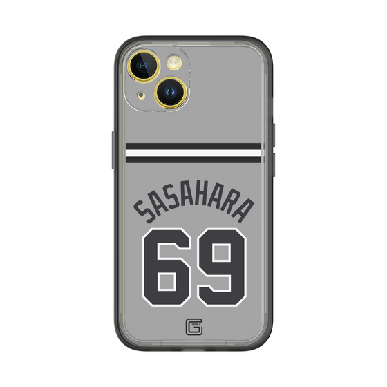 スリムプロテクションプレミアムケース［ 読売ジャイアンツ - #69 SASAHARA - ビジター ］