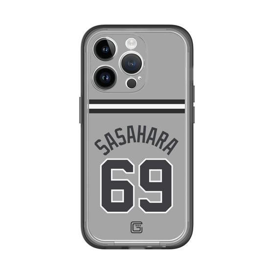 スリムプロテクションプレミアムケース［ 読売ジャイアンツ - #69 SASAHARA - ビジター ］