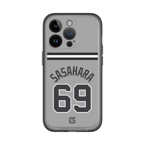 スリムプロテクションプレミアムケース［ 読売ジャイアンツ - #69 SASAHARA - ビジター ］