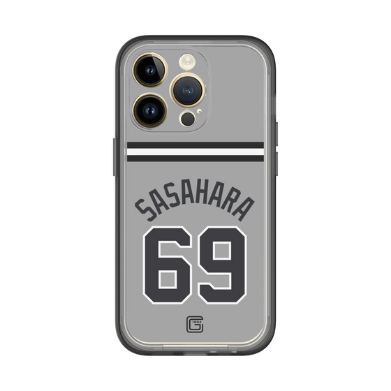 スリムプロテクションプレミアムケース［ 読売ジャイアンツ - #69 SASAHARA - ビジター ］