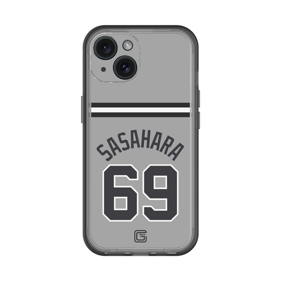 スリムプロテクションプレミアムケース［ 読売ジャイアンツ - #69 SASAHARA - ビジター ］
