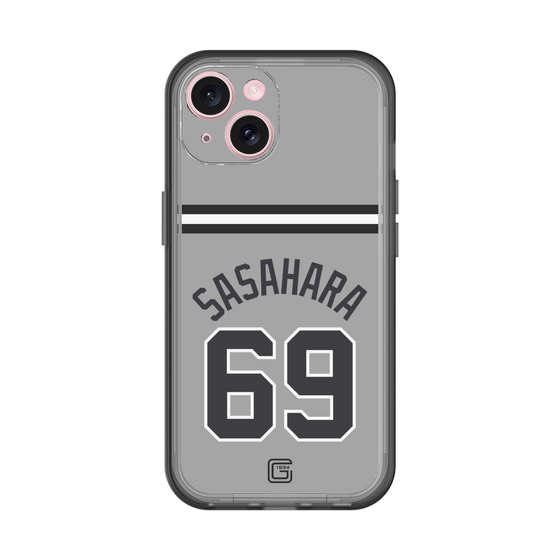 スリムプロテクションプレミアムケース［ 読売ジャイアンツ - #69 SASAHARA - ビジター ］