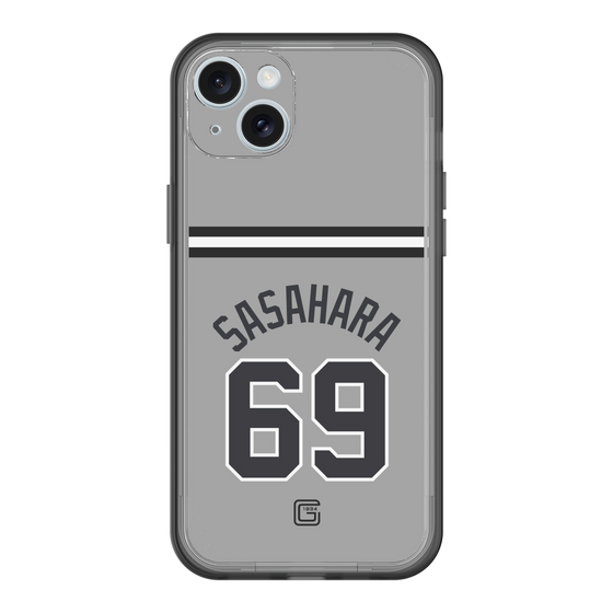 スリムプロテクションプレミアムケース［ 読売ジャイアンツ - #69 SASAHARA - ビジター ］