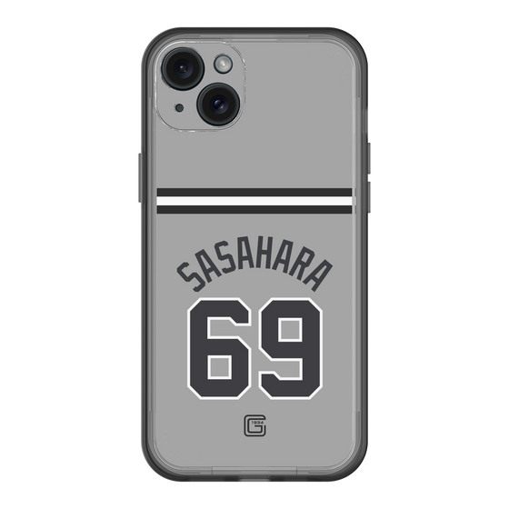 スリムプロテクションプレミアムケース［ 読売ジャイアンツ - #69 SASAHARA - ビジター ］