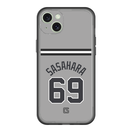 スリムプロテクションプレミアムケース［ 読売ジャイアンツ - #69 SASAHARA - ビジター ］