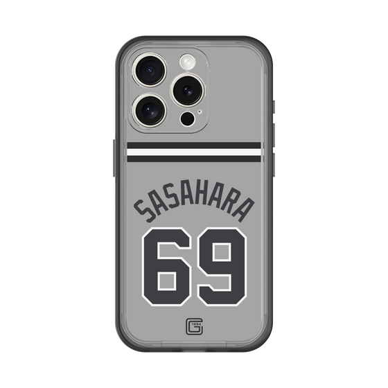 スリムプロテクションプレミアムケース［ 読売ジャイアンツ - #69 SASAHARA - ビジター ］