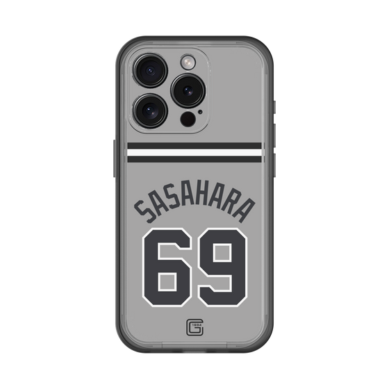 スリムプロテクションプレミアムケース［ 読売ジャイアンツ - #69 SASAHARA - ビジター ］