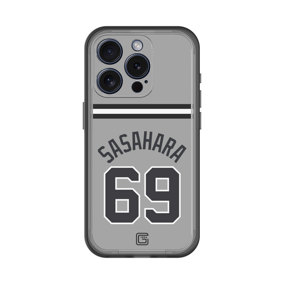 スリムプロテクションプレミアムケース［ 読売ジャイアンツ - #69 SASAHARA - ビジター ］