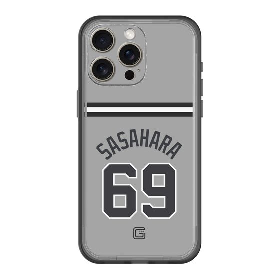 スリムプロテクションプレミアムケース［ 読売ジャイアンツ - #69 SASAHARA - ビジター ］