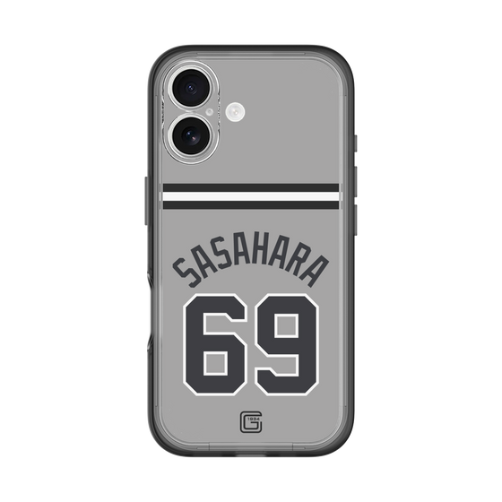 スリムプロテクションプレミアムケース［ 読売ジャイアンツ - #69 SASAHARA - ビジター ］