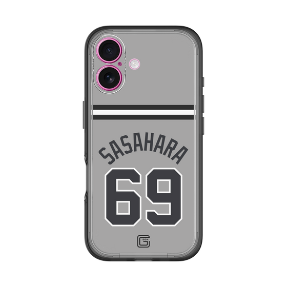 スリムプロテクションプレミアムケース［ 読売ジャイアンツ - #69 SASAHARA - ビジター ］