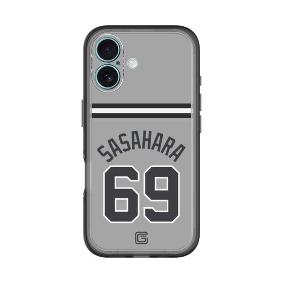 スリムプロテクションプレミアムケース［ 読売ジャイアンツ - #69 SASAHARA - ビジター ］