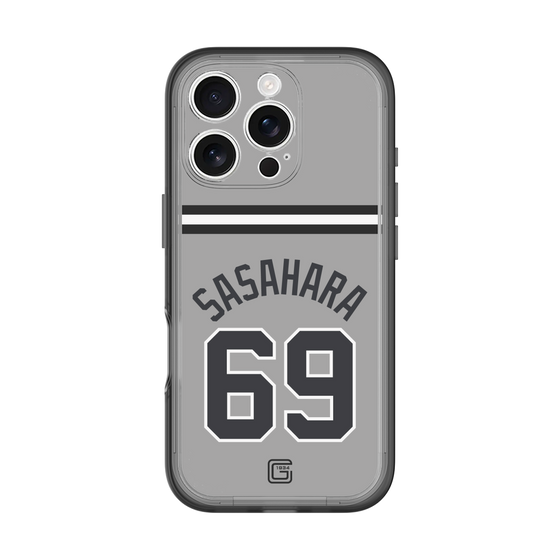 スリムプロテクションプレミアムケース［ 読売ジャイアンツ - #69 SASAHARA - ビジター ］