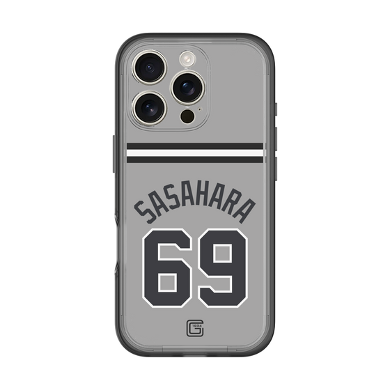 スリムプロテクションプレミアムケース［ 読売ジャイアンツ - #69 SASAHARA - ビジター ］