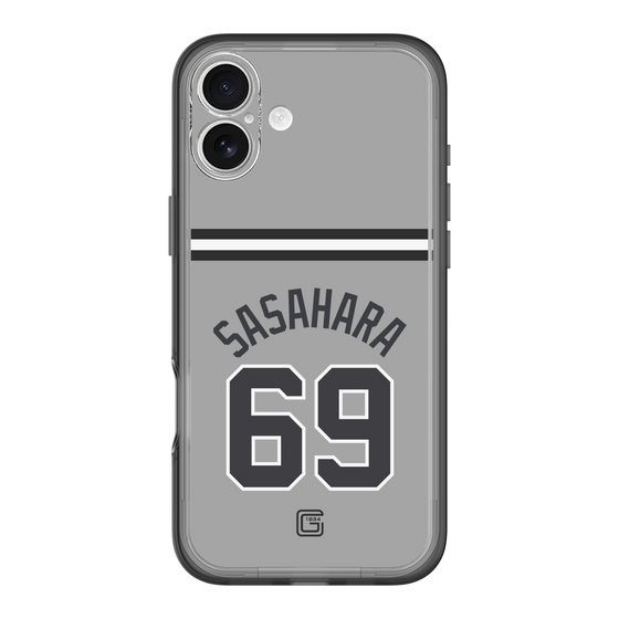 スリムプロテクションプレミアムケース［ 読売ジャイアンツ - #69 SASAHARA - ビジター ］