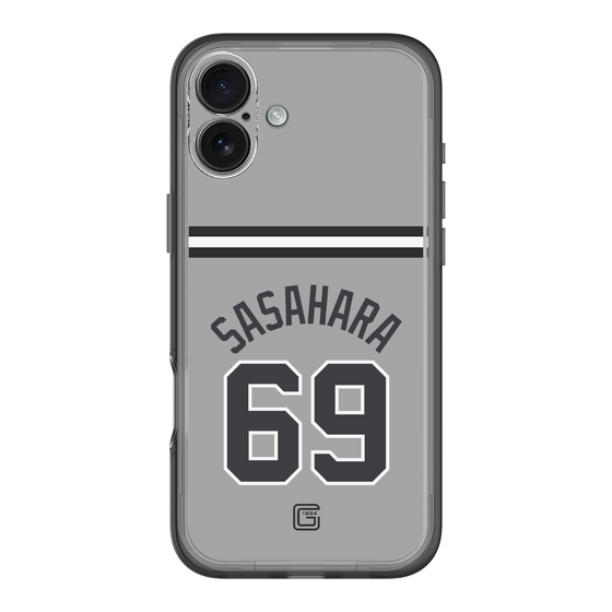スリムプロテクションプレミアムケース［ 読売ジャイアンツ - #69 SASAHARA - ビジター ］