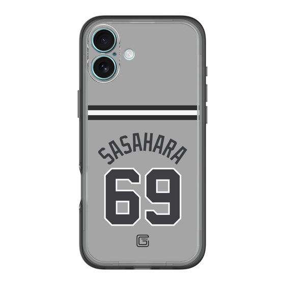 スリムプロテクションプレミアムケース［ 読売ジャイアンツ - #69 SASAHARA - ビジター ］