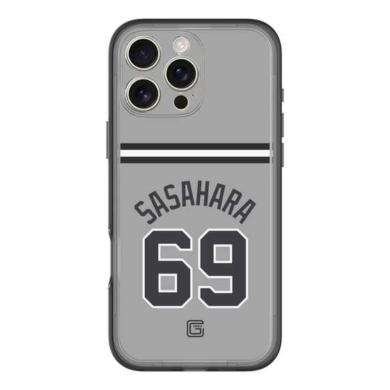 スリムプロテクションプレミアムケース［ 読売ジャイアンツ - #69 SASAHARA - ビジター ］