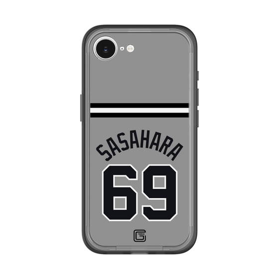 スリムプロテクションプレミアムケース［ 読売ジャイアンツ - #69 SASAHARA - ビジター ］