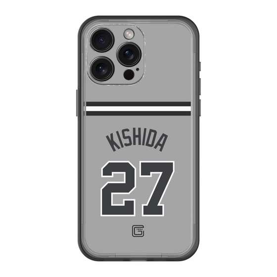 スリムプロテクションプレミアムケース［ 読売ジャイアンツ - #27 KISHIDA - ビジター ］