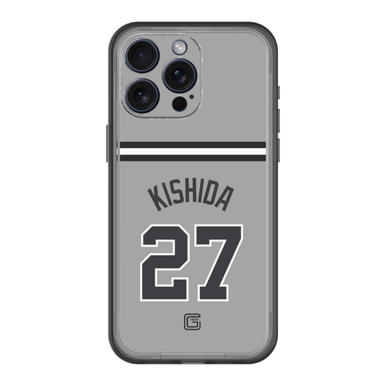 スリムプロテクションプレミアムケース［ 読売ジャイアンツ - #27 KISHIDA - ビジター ］