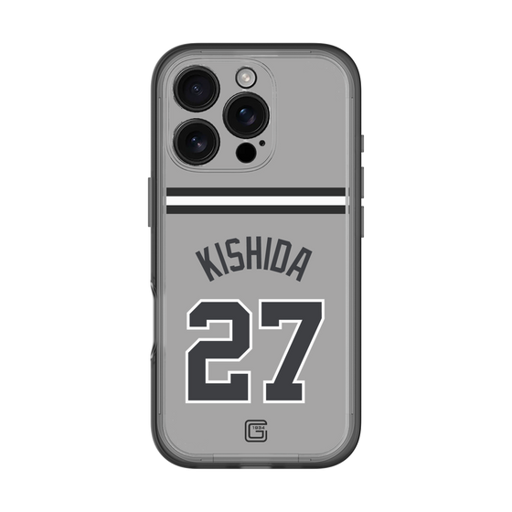 スリムプロテクションプレミアムケース［ 読売ジャイアンツ - #27 KISHIDA - ビジター ］