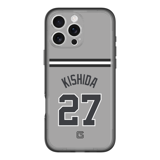 スリムプロテクションプレミアムケース［ 読売ジャイアンツ - #27 KISHIDA - ビジター ］