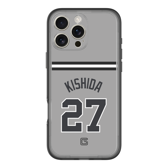 スリムプロテクションプレミアムケース［ 読売ジャイアンツ - #27 KISHIDA - ビジター ］