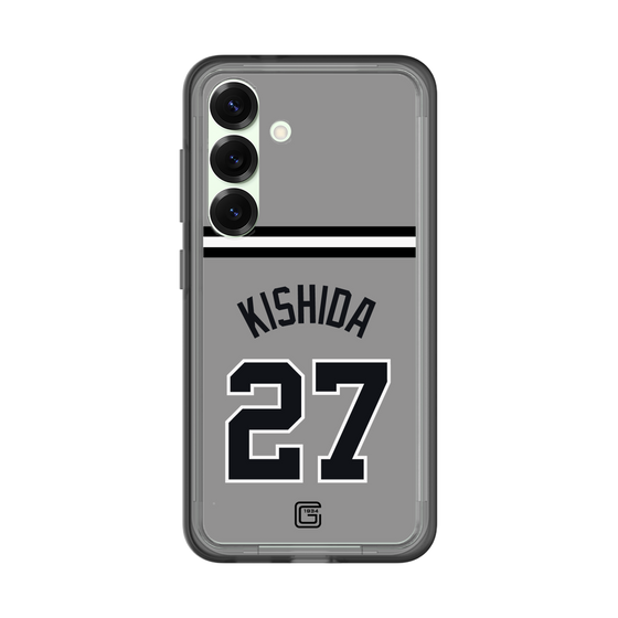 スリムプロテクションプレミアムケース［ 読売ジャイアンツ - #27 KISHIDA - ビジター ］