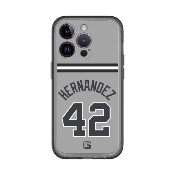 スリムプロテクションプレミアムケース［ 読売ジャイアンツ - #42 HERNANDEZ - ビジター ］