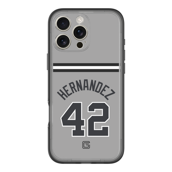スリムプロテクションプレミアムケース［ 読売ジャイアンツ - #42 HERNANDEZ - ビジター ］