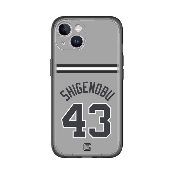 スリムプロテクションプレミアムケース［ 読売ジャイアンツ - #43 SHIGENOBU - ビジター ］