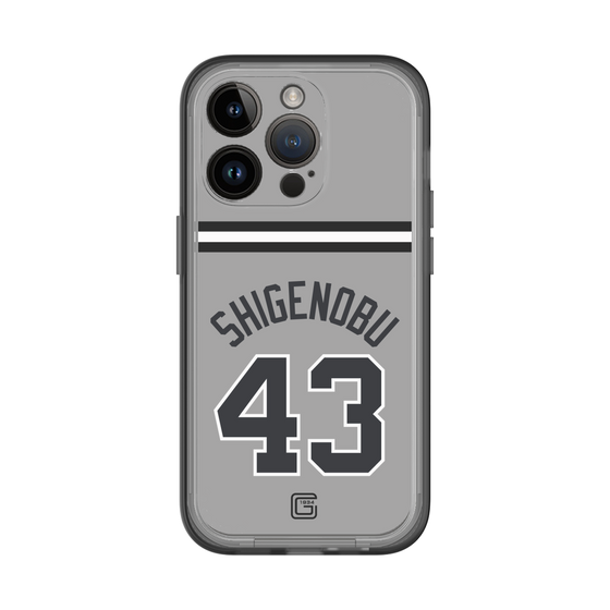 スリムプロテクションプレミアムケース［ 読売ジャイアンツ - #43 SHIGENOBU - ビジター ］