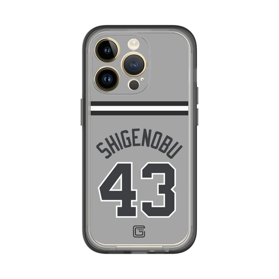スリムプロテクションプレミアムケース［ 読売ジャイアンツ - #43 SHIGENOBU - ビジター ］