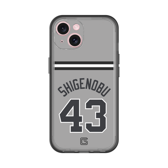 スリムプロテクションプレミアムケース［ 読売ジャイアンツ - #43 SHIGENOBU - ビジター ］