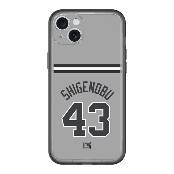 スリムプロテクションプレミアムケース［ 読売ジャイアンツ - #43 SHIGENOBU - ビジター ］