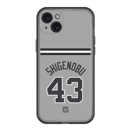スリムプロテクションプレミアムケース［ 読売ジャイアンツ - #43 SHIGENOBU - ビジター ］