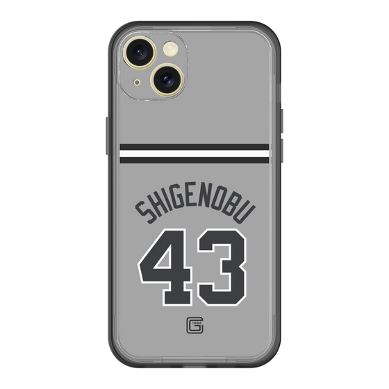 スリムプロテクションプレミアムケース［ 読売ジャイアンツ - #43 SHIGENOBU - ビジター ］
