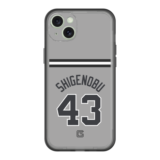 スリムプロテクションプレミアムケース［ 読売ジャイアンツ - #43 SHIGENOBU - ビジター ］