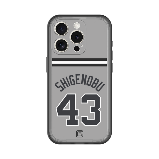 スリムプロテクションプレミアムケース［ 読売ジャイアンツ - #43 SHIGENOBU - ビジター ］