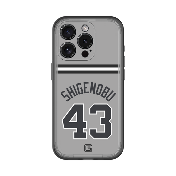 スリムプロテクションプレミアムケース［ 読売ジャイアンツ - #43 SHIGENOBU - ビジター ］