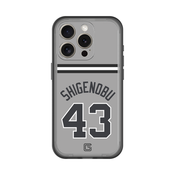 スリムプロテクションプレミアムケース［ 読売ジャイアンツ - #43 SHIGENOBU - ビジター ］