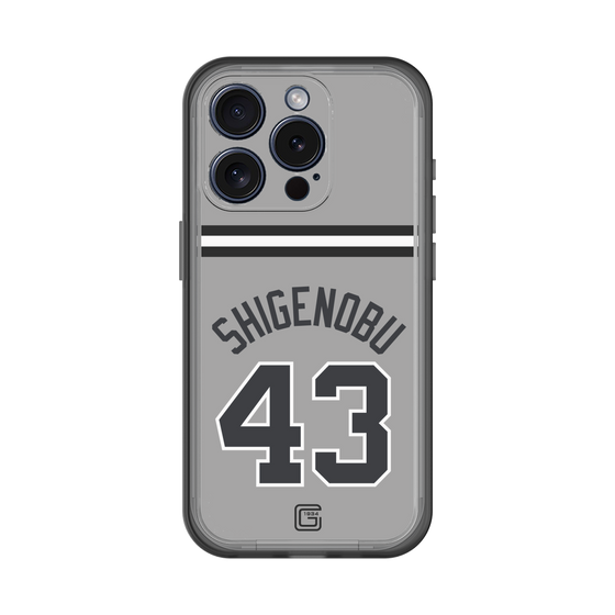 スリムプロテクションプレミアムケース［ 読売ジャイアンツ - #43 SHIGENOBU - ビジター ］