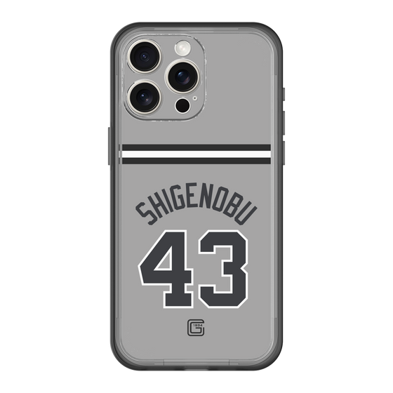 スリムプロテクションプレミアムケース［ 読売ジャイアンツ - #43 SHIGENOBU - ビジター ］