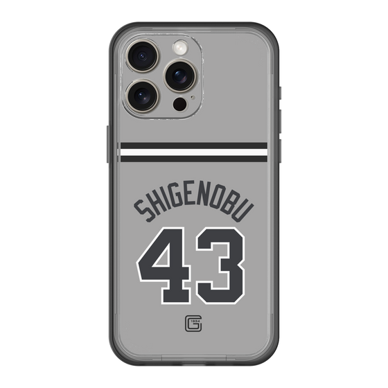 スリムプロテクションプレミアムケース［ 読売ジャイアンツ - #43 SHIGENOBU - ビジター ］