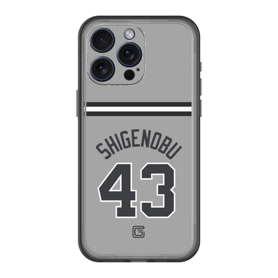 スリムプロテクションプレミアムケース［ 読売ジャイアンツ - #43 SHIGENOBU - ビジター ］