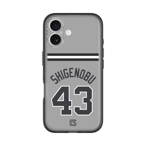 スリムプロテクションプレミアムケース［ 読売ジャイアンツ - #43 SHIGENOBU - ビジター ］