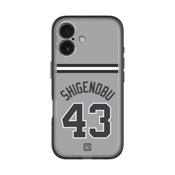 スリムプロテクションプレミアムケース［ 読売ジャイアンツ - #43 SHIGENOBU - ビジター ］