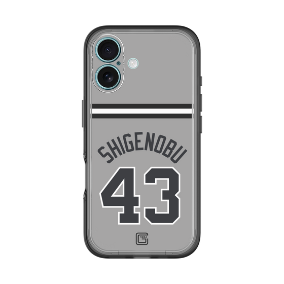 スリムプロテクションプレミアムケース［ 読売ジャイアンツ - #43 SHIGENOBU - ビジター ］